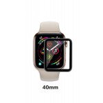 Wholesale Apple Watch Series 5 / 4 Tempered Glass Full Screen Protector + Watch Case 40MM (Black Rim Combo)